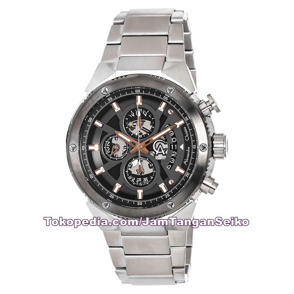 Jam Tangan Pria Alexandre Christie AC 6461 MC BTBBA Chronograph