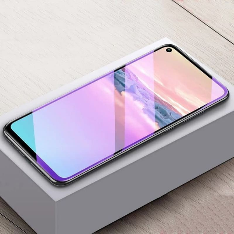 2in1- Tempered Glass Anti Blue Light Oppo Reno 4 - Tg Anti Gores Kaca Radiasi Oppo Reno4 Full Layar