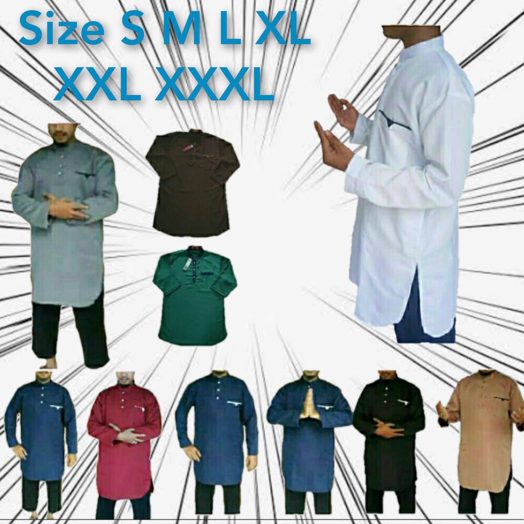 baju koko kurta dewasa pakistan baju muslim qurta