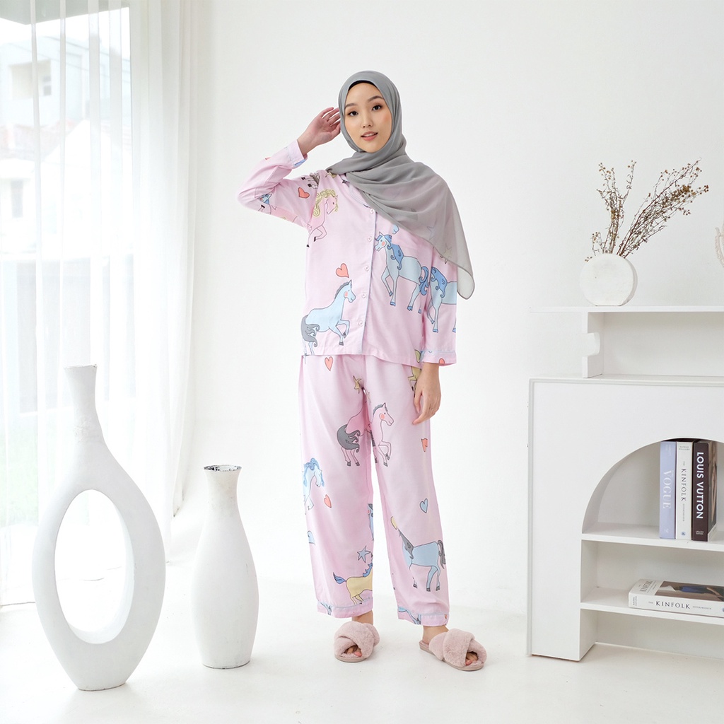 Cielyn - Yumna Organic Silk Piyama Wanita Dewasa ( Raya Collection )