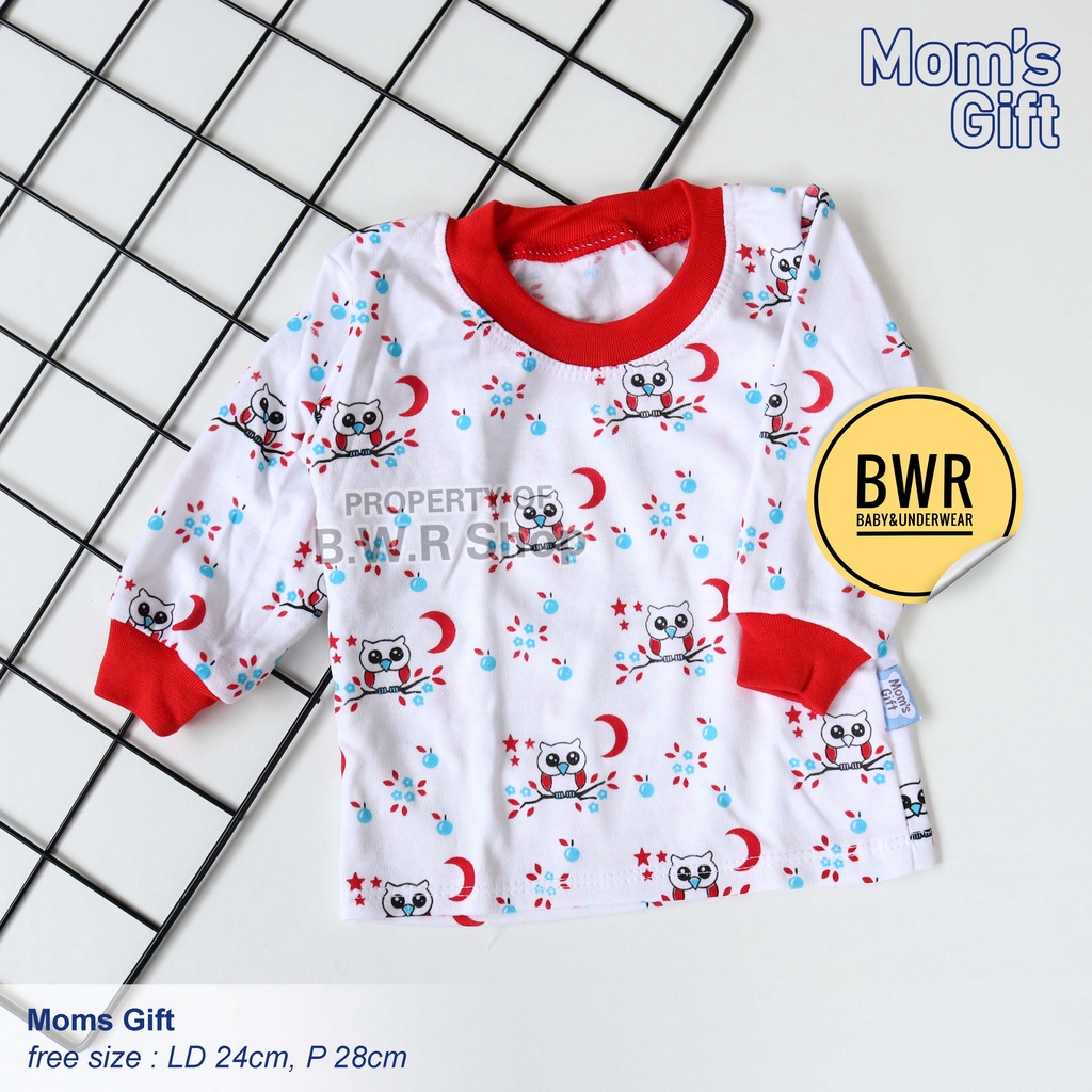 [ 3pc ] Oblong PANJANG Moms Gift Motif Random / Kaos Oblong Anak Bayi Newborn | Bwr