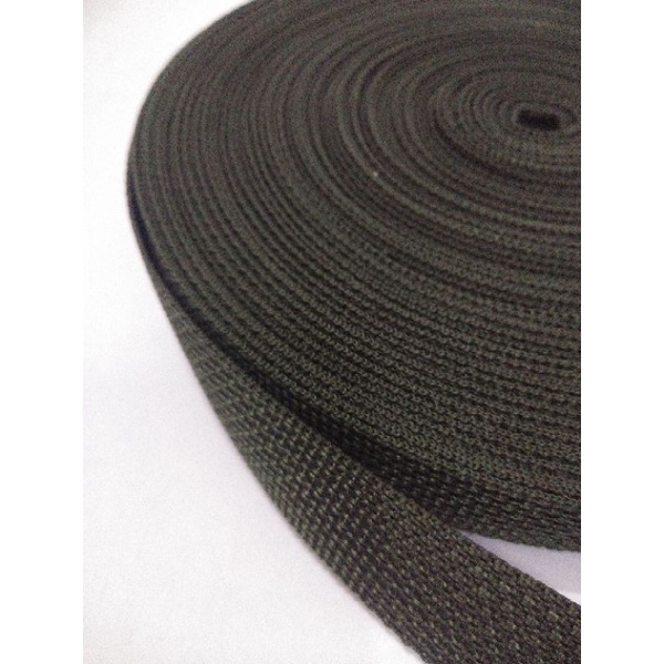 bisban tali webbing polos tebal KRB03 ukuran 2 cm 1 rol panjang 27 meter