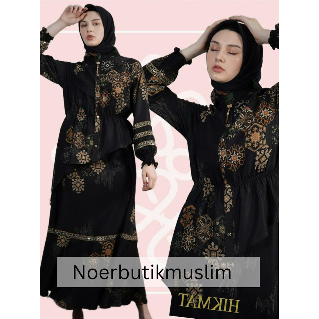 Hikmat Fashion Original A3620 Abaya Hikmat  noerbutikmuslim  Gamis turki Gamis turkey Abaya turkey A