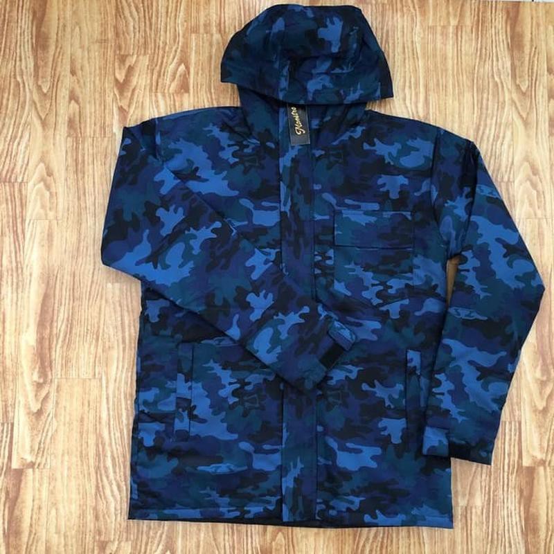 Jaket Mancing Biru Loreng