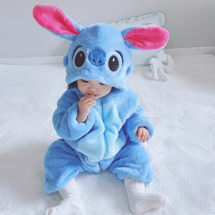 TERLARIS" BAJU TIDUR KOSTUM ANAK BALITA KIGURUMI STITCH ONESIES ANIMAL TODDLER P;