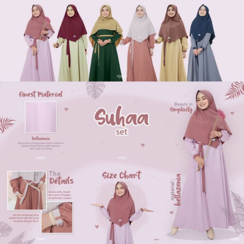 Suhaa Set by Silmee Indonesia Garansi Original Open Reseller Terbaru Gamis Silmee Ready Gamis Simple