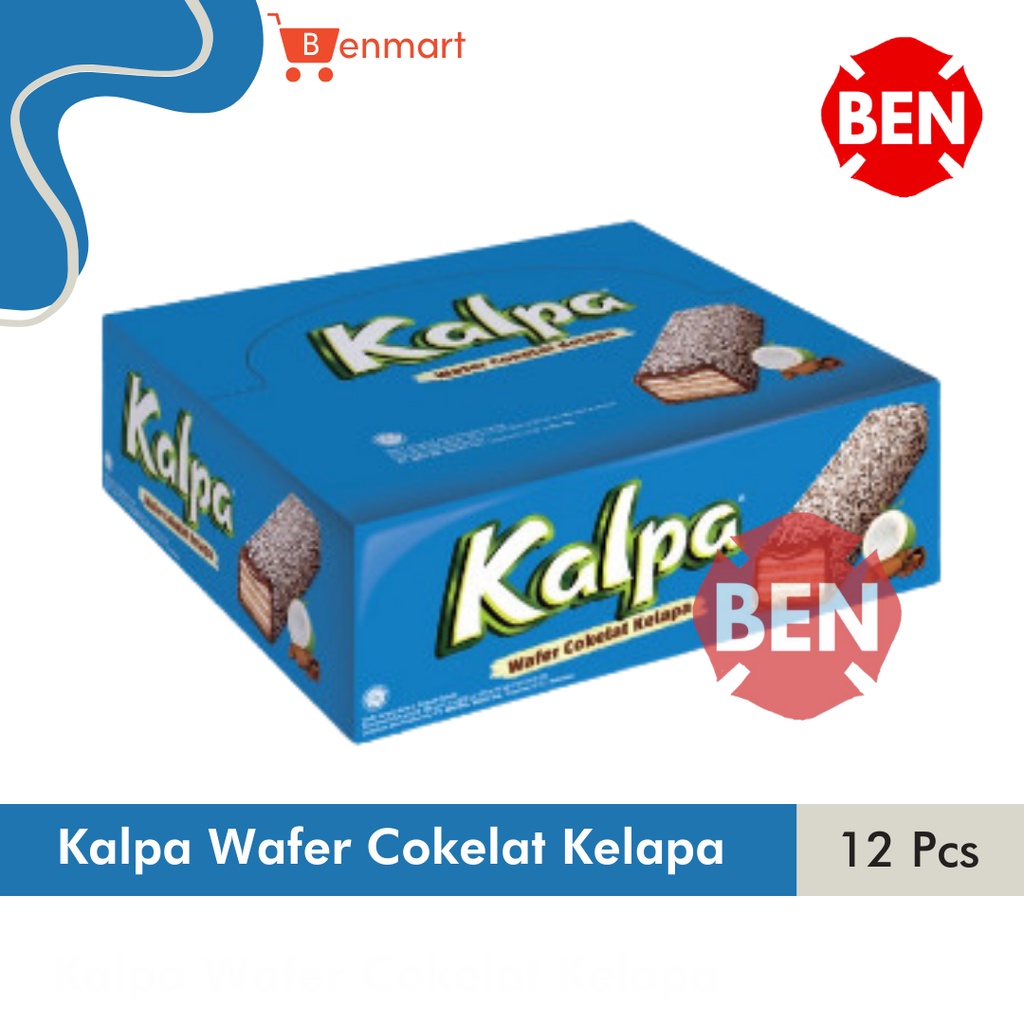 

Kalpa Wafer Cokelat Kelapa 1 Pak Box Dus 12 Pcs 28g 28gr Coklat