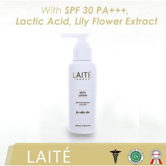 Laite Body Lotion Skincare / Pemutih Badan / Perawatan Tubuh /BPOM MUI
