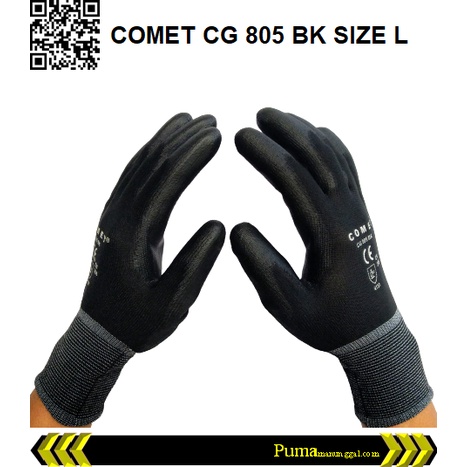 Sarung Tangan Karet Palm Fit Glove CG 805 BK