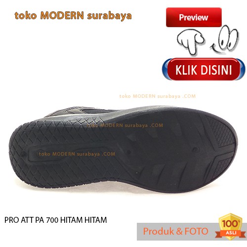 PRO ATT PA 700 HITAM HITAM sepatu pria casual sneakers tali