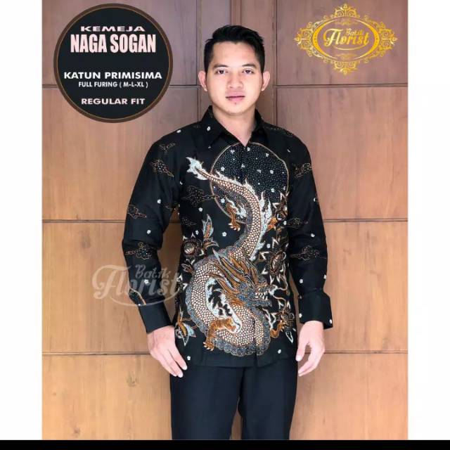 BAJU BATIK NAGA SAGON LENGAN PANJANG DAN BERKUALITAS