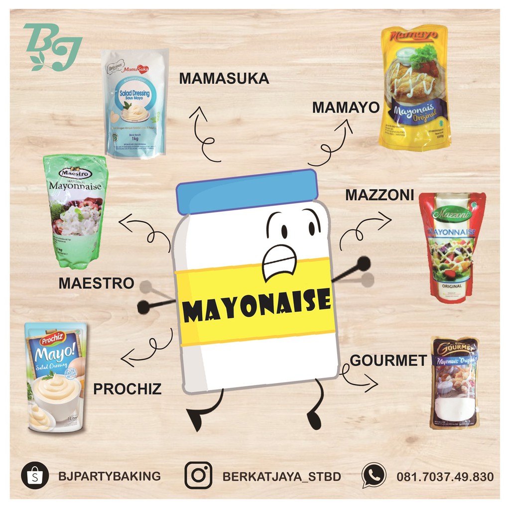 

Mayonaise Salad Dressing Mamasuka / Prochiz / Maestro / Gourmet / Mazzoni / Mamayo 1KG