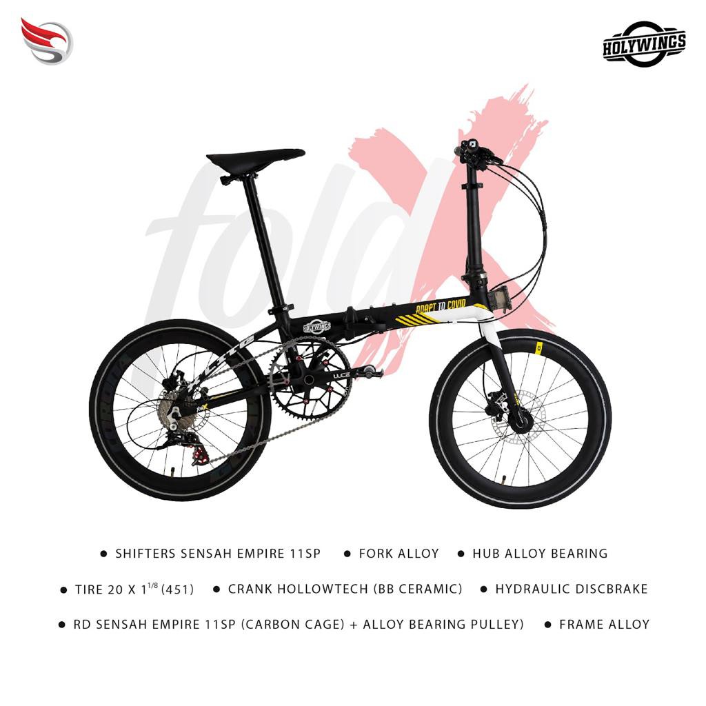 Sepeda Lipat 20"  Element Foldx Xlite Edisi HOLYWINGS "Adapt To Covid"