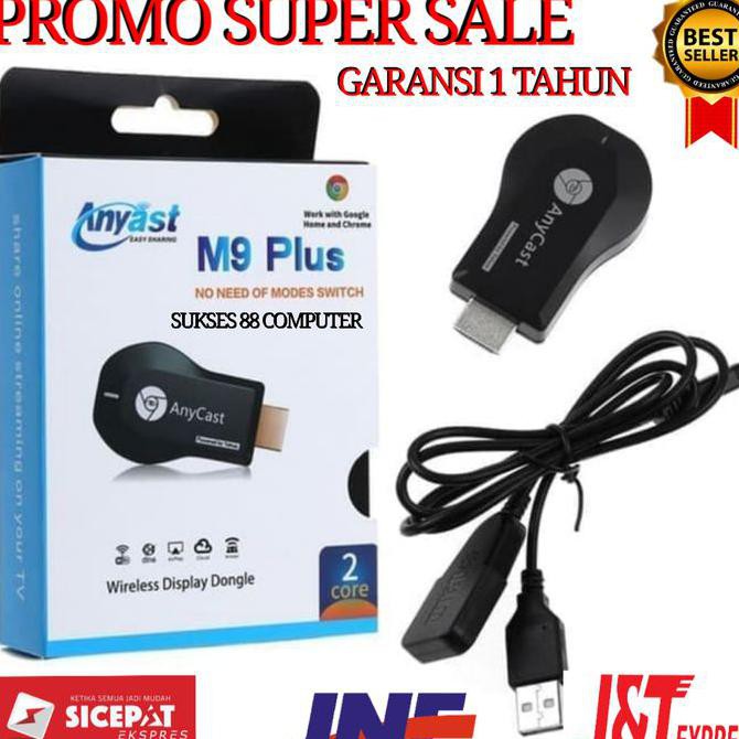 Ready&Siapkirim Anycast M9 Plus Original Wifi Display Hdmi Dongle 1080P Airplay Dlna - Anycast