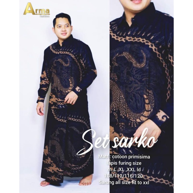 SET SARKO BATIK PANJANG/PENDEK. Set Sarung Celana dan Koko BATIK Panjang/Pendek