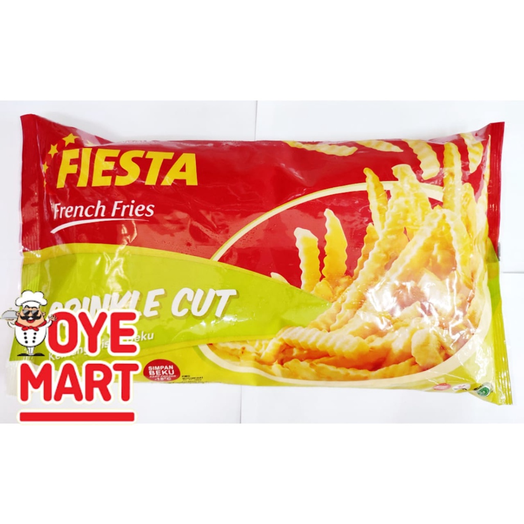 FIESTA KENTANG GORENG CRINKLE CUT 1KG FRENCH FRIES KENTANG GORENG BEKU