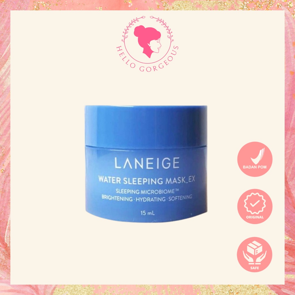 LANEIGE Water Sleeping Mask EX (15ml) - Masker Pelembab Wajah Korea Skincare Wanita Unisex Melembabk
