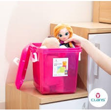 Claris Kotak Box Penyimpanan Serbaguna Container Box Q-bic Qbic Dengan Handle 43 Liter 1058