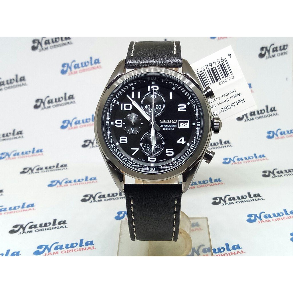 Seiko Quartz SSB277P1 Chronograph Black - Jam Tangan Pria SSB277