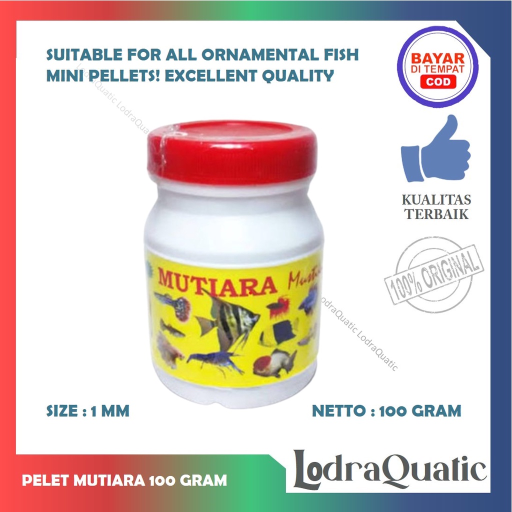 PELET MUTIARA  PAKAN IKAN HIAS AQUASCAPE PELET MUTIARA PELET PAKAN IKAN CUPANG IKAN GUPPY IKAN TETRA IKAN HIAS KECIL PAKAN IKAN MAS PAKAN IKAN KOKI ORANDA RANCHU PAKAN IKAN LOUHAN