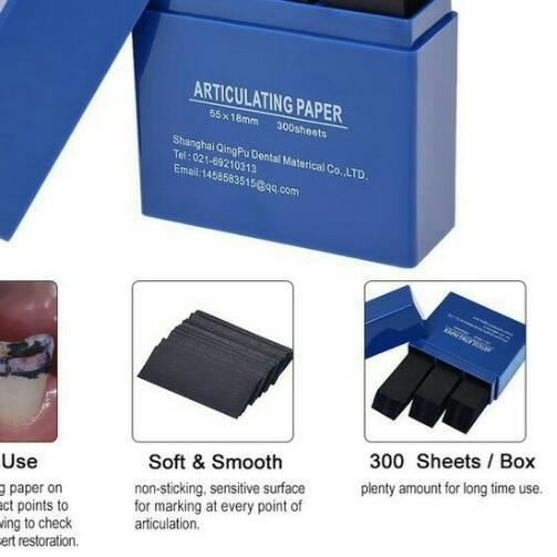Dental articulating paper straight kertas artikulasi lurus gigi karbon marker artikulating paper