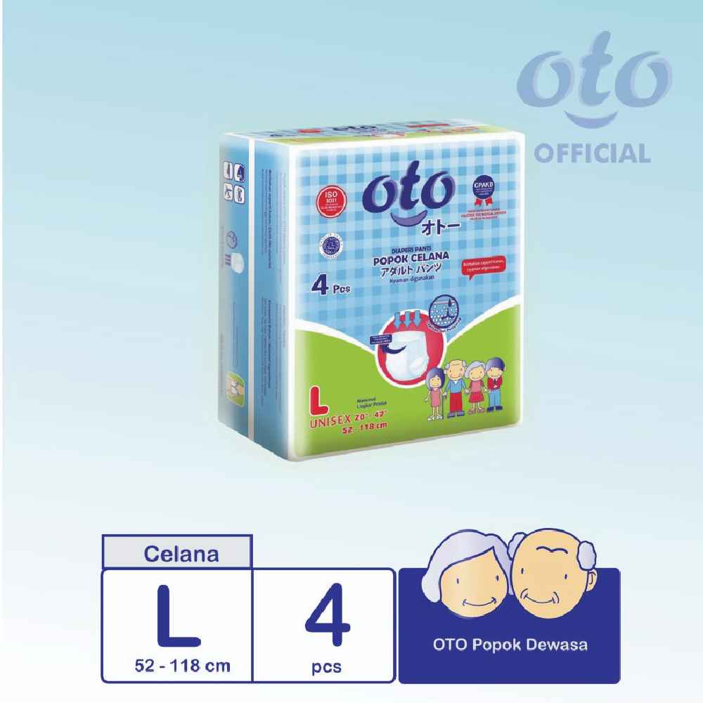 celana - pants, popok, popok dewasa,  RAK - OTO Diapers Adult Pants / Popok Dewasa model Celana size L isi 4 pcs