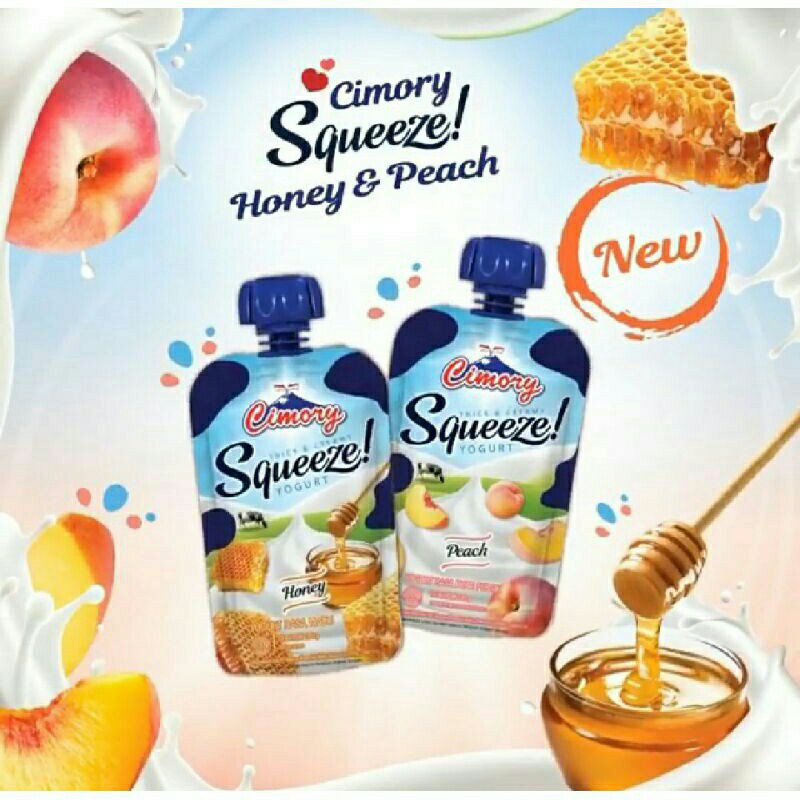 

New Cimory Squeeze Yogurt Rasa Honey & Peach