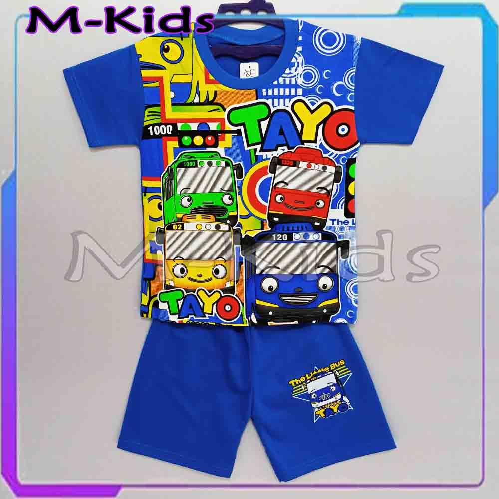 MKids88 - Baju Setelan KAOS Anak Gambar T4YO / Mobil CAR