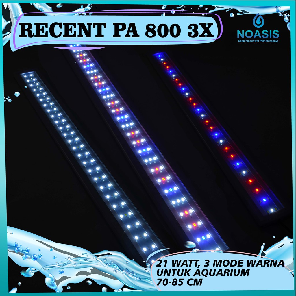 LAMPU LED AQUARIUM RECENT AA PA 800 21 WATT 70-85 CM 3 MODE AQUASCAPE