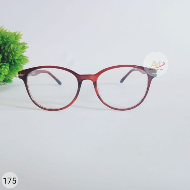 175. Frame Kacamata MINUS Fashion Oval Retro BTS Korea. Kekinian