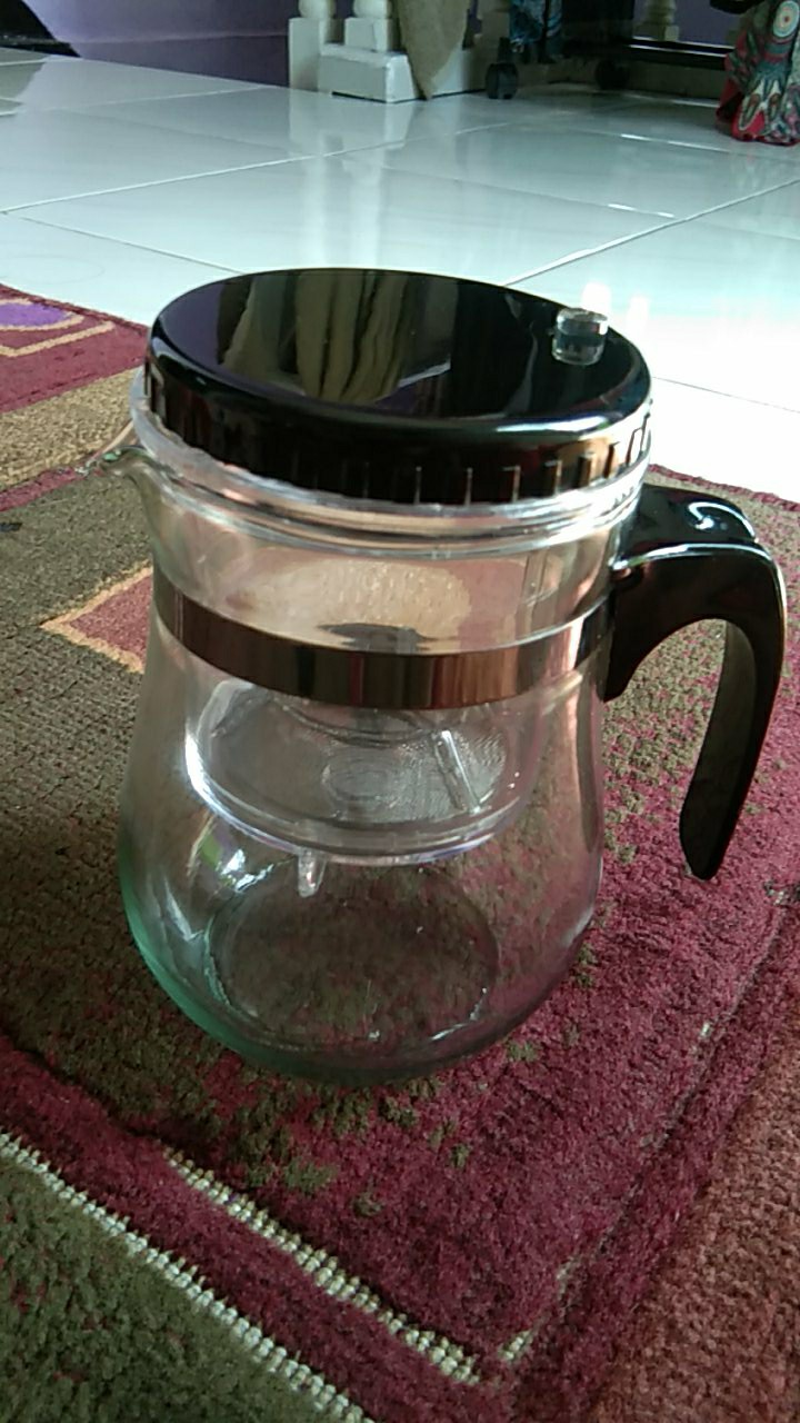 Multi-function Teapot Penyaring Teh Cangkir Teko Teh Kaca Dual Fungsi Infuser Kopi