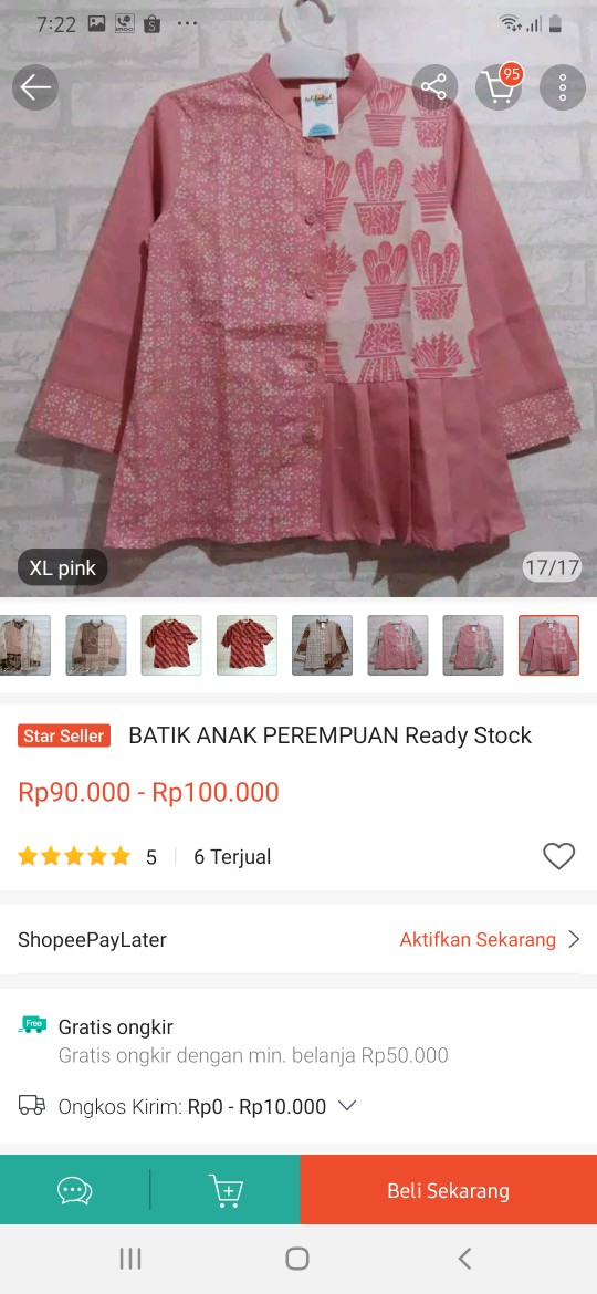 Batik Anak Perempuan Ready Stock