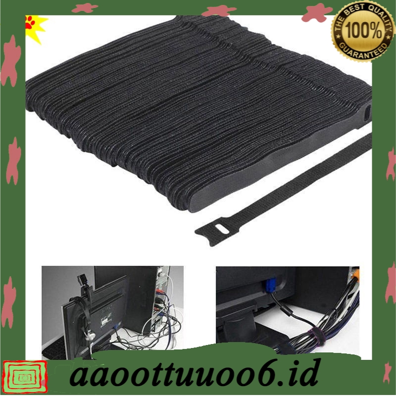 50pcs Band Velcro Pengikat Kabel Data/Earphone Universal Bahan#261141322