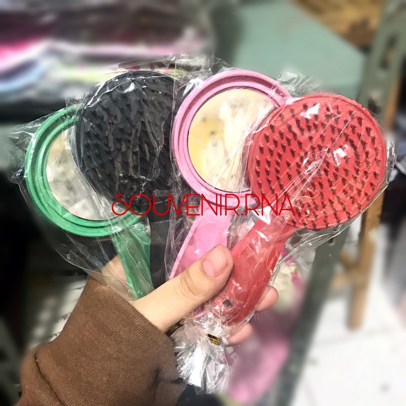 Souvenir 50 Pcs Sisir Kaca Bulat Kemasan plastik Souvenir Murah Unik modern