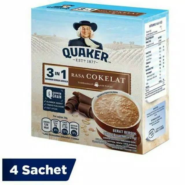 Quaker 3in1 Rasa Coklat Indonesia