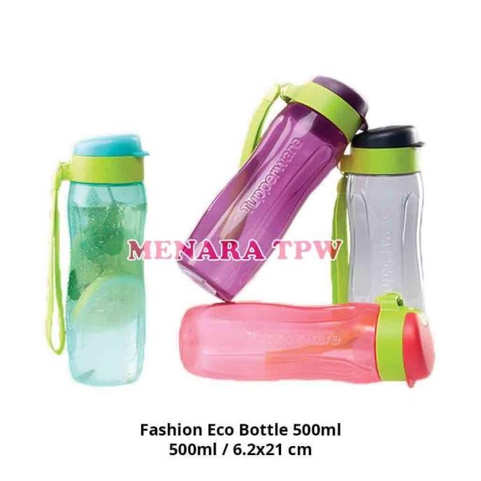 TUPPERWARE Fashion Eco Bottle 500ml 4pcs Botol Air Minum warna baru DISKON