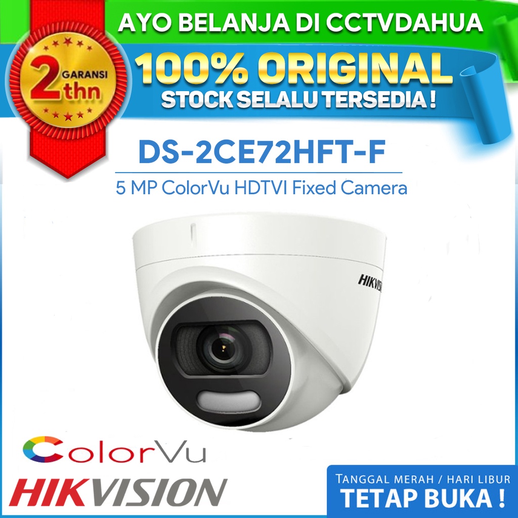 HIKVISION DS-2CE72HFT-F Hikvision 5MP ColorVu Turret HDTVI Camera