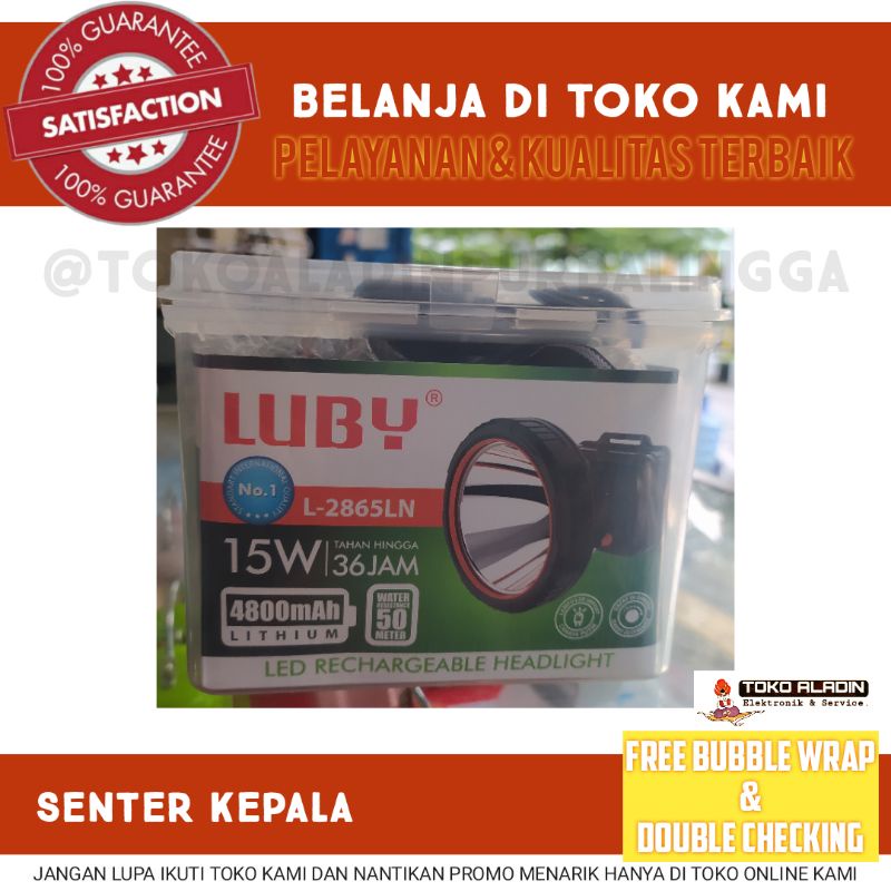 Senter Kepala LUBY 15watt L2865KN (LAMPU KUNING)