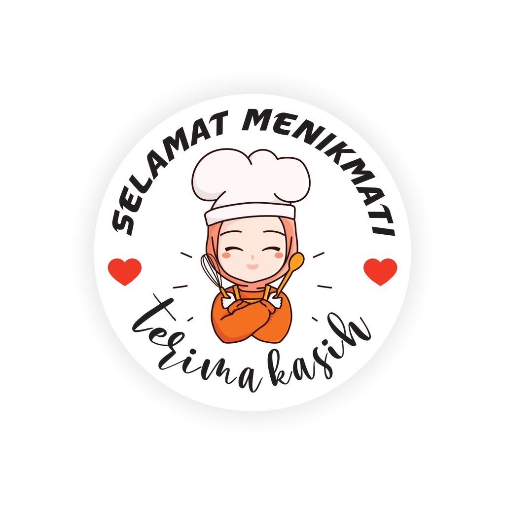 

60Pcs Sticker Thank You Selamat Menikmati