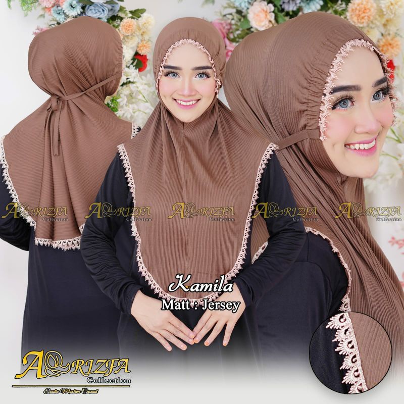 Hijab instan Jersey plisket KAMILA ori ARRIZFA