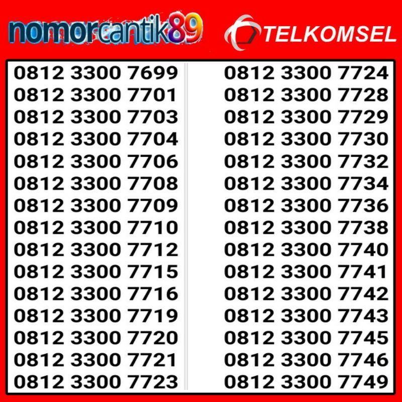 Nomor Cantik Simpati Telkomsel a