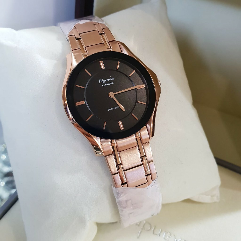 AC alexandre Christie 8605 wanita original  stainless steel rose gold