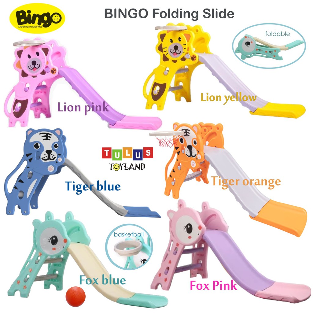 Perosotan Murah Folding Fun Slide Basket Bingo HC-HT005 Deer HC008 Jerapah seluncuran Mainan Anak