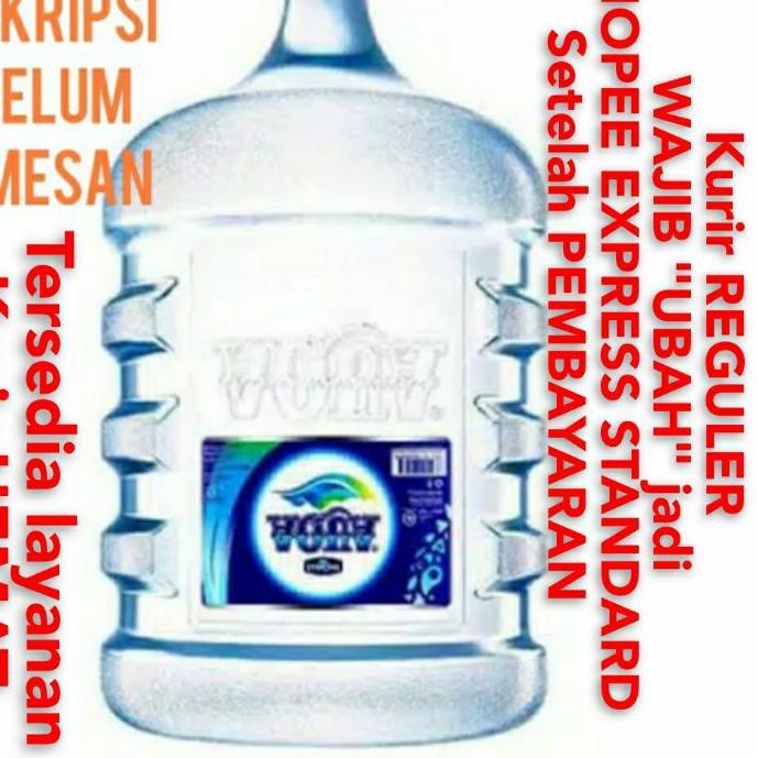 Aqua Galon Kosong AQUA KINCLONG DIBUNGKUS PLASTIK / VIT / RIVERO / CRYSTALINE / OASIS / VICA / PRIST