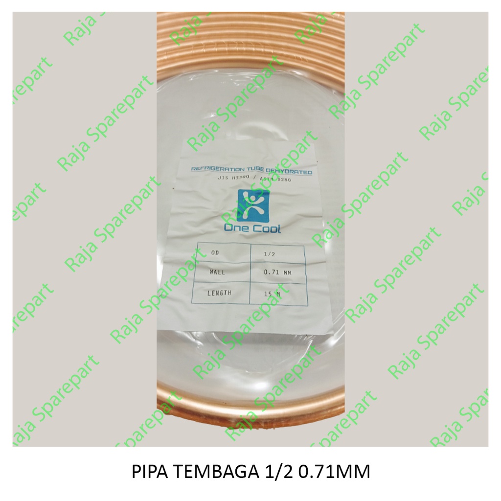 Pipa Tembaga Ukuran 1/2 0.71MM (Harga Eceran per 1 meter)