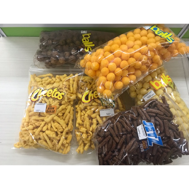 

Chiki balls rasa ayam, keju, coklat