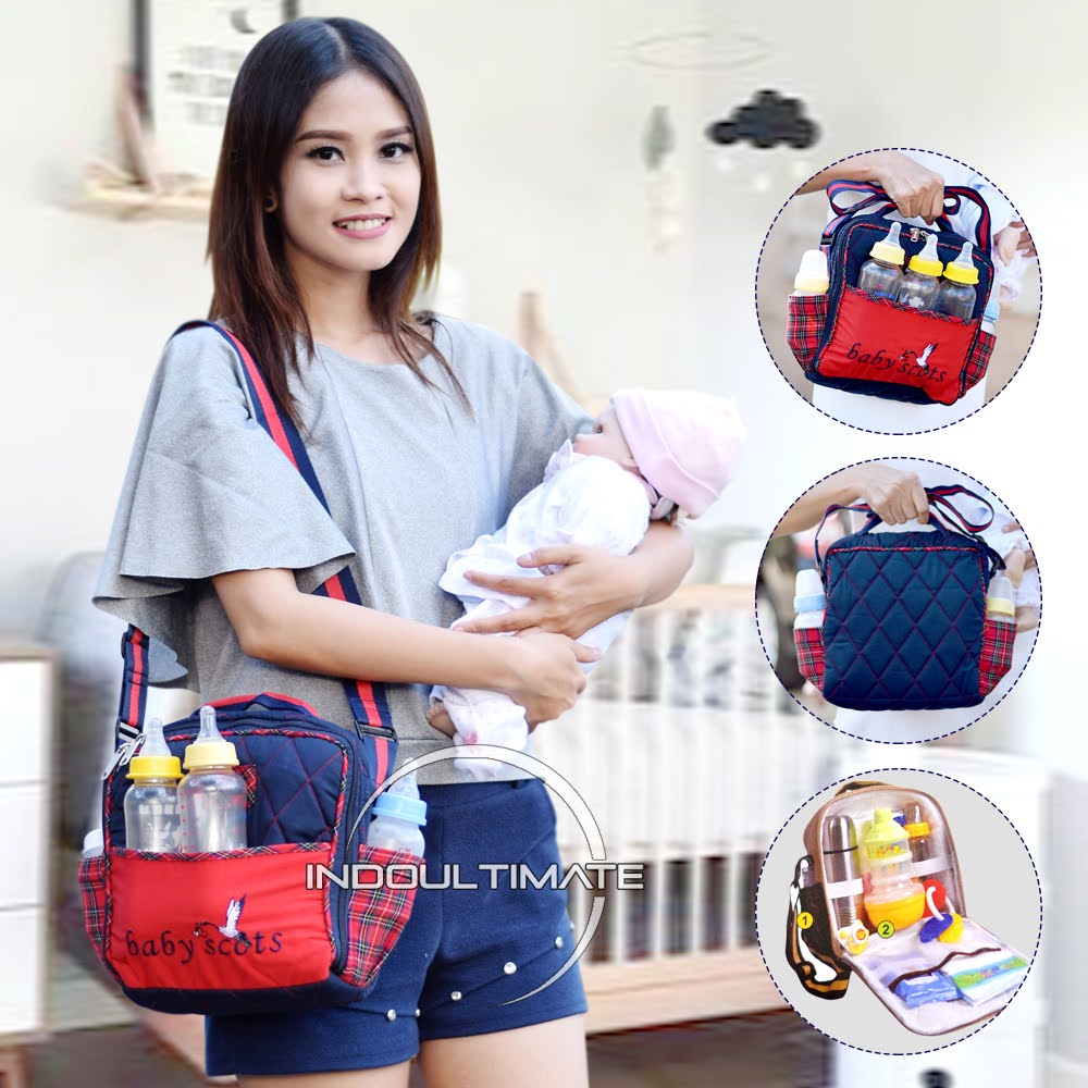 Tas Bayi BABY SCOTS SMALL BY-09 Tas Perlengkapan Bayi Tas Popok bayi Tas Diapers Diaper Bag Tas Boto