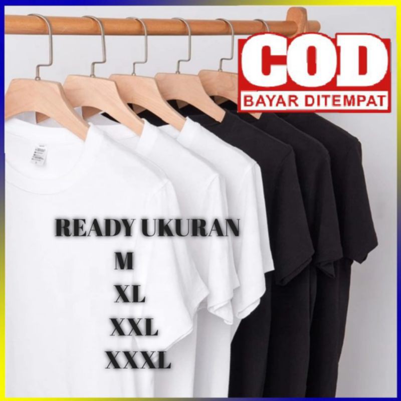 Kaos Putih Polos Kaos Hitam Polos Atasan Pria Kaos Pria Oblong