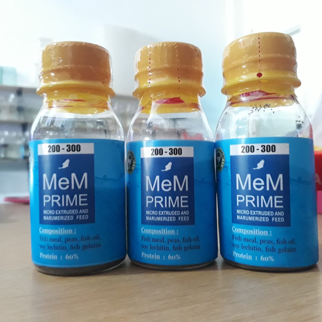 Pelet MEM PRIME  200-300 Isi Bersih 45 gram gr - Pellet Ikan  45gram 200 - 300