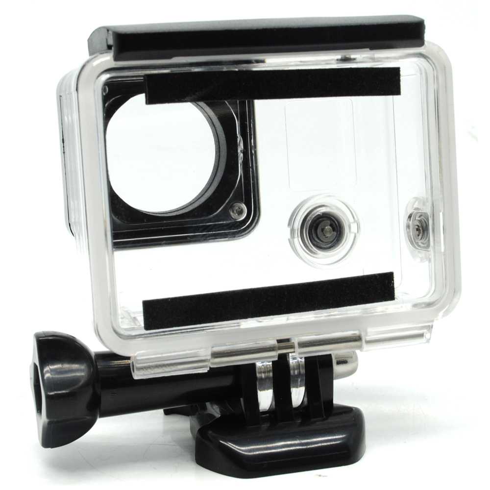 Casing anti air untuk action camera GoPro Dazzne Waterproof Flat Button Housing Case For GoPro Hero 4 - DZ-307 Vamson Plastic Side Frame for Xiaomi Yi Action Camera - GP-CA29